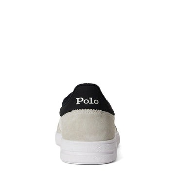 Polo Ralph Lauren Bedford Leather Suede Trainer Deckwash White / Black - Parasol Store