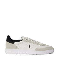 Polo Ralph Lauren Bedford Leather Suede Trainer Deckwash White / Black - Parasol Store