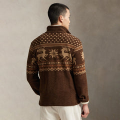 Polo Ralph Lauren Brushed Fleece Quarter-Zip Pullover Cascadia Fairisle - Parasol Store