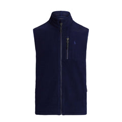 Polo Ralph Lauren Brushed Fleece Mockneck Vest Cruise Navy - Parasol Store
