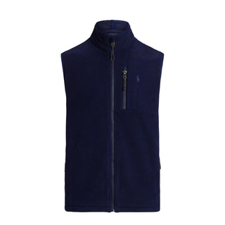 Polo Ralph Lauren Brushed Fleece Mockneck Vest Cruise Navy