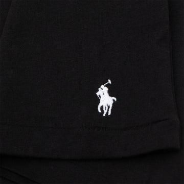 Polo Ralph Lauren Logo Cotton Jersey Sleep Shirt Polo Black Polo Tee - Parasol Store