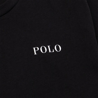 Polo Ralph Lauren Logo Cotton Jersey Sleep Shirt Polo Black Polo Tee - Parasol Store