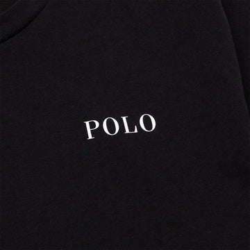 Polo Ralph Lauren Logo Cotton Jersey Sleep Shirt Polo Black Polo Tee - Parasol Store
