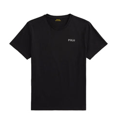 Polo Ralph Lauren Logo Cotton Jersey Sleep Shirt Polo Black Polo Tee - Parasol Store
