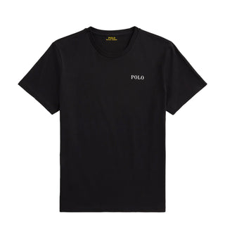 Polo Ralph Lauren Logo Cotton Jersey Sleep Shirt Polo Black Polo Tee - Parasol Store
