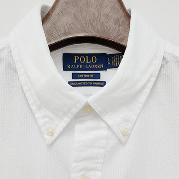 Polo Ralph Lauren Button Down Custom Fit Shirt White - Parasol Store