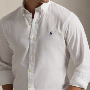Polo Ralph Lauren Button Down Custom Fit Shirt White - Parasol Store