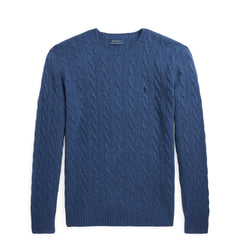 Polo Ralph Lauren Cable-Knit Cashmere Sweater Rustic Navy Heather - Parasol Store