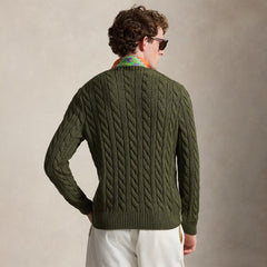 Polo Ralph Lauren Cable-Knit Cotton Jumper Garden Trail Heather