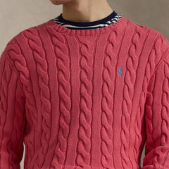 Polo Ralph Lauren Cable-Knit Cotton Jumper Pale Red