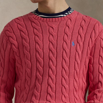 Polo Ralph Lauren Cable-Knit Cotton Jumper Pale Red