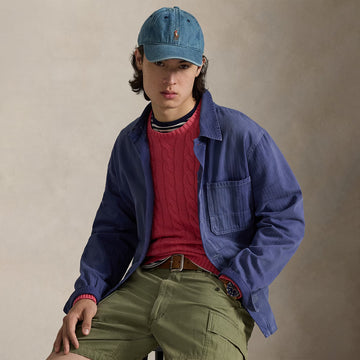 Polo Ralph Lauren Cable-Knit Cotton Jumper Pale Red