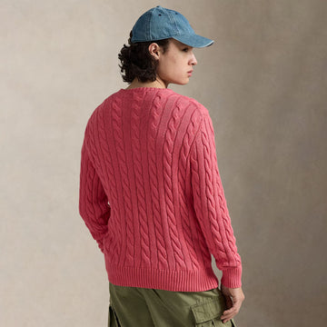 Polo Ralph Lauren Cable-Knit Cotton Jumper Pale Red