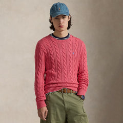 Polo Ralph Lauren Cable-Knit Cotton Jumper Pale Red