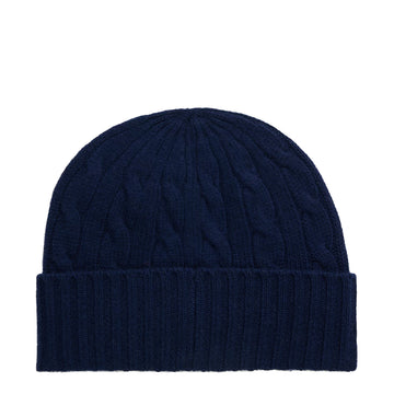 Polo Ralph Lauren Cable-Knit Merino Wool-Blend Beanie Newport Navy - Parasol Store