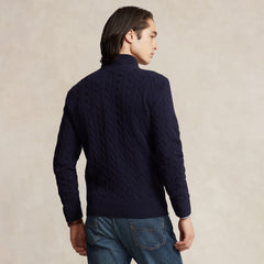 Polo Ralph Lauren Cable-Knit Wool-Cashmere Sweater Hunter Navy - Parasol Store