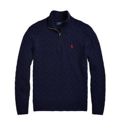 Polo Ralph Lauren Cable-Knit Wool-Cashmere Sweater Hunter Navy - Parasol Store