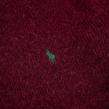 Polo Ralph Lauren Chunky Crew Knit Aged Wine Heather - Parasol Store