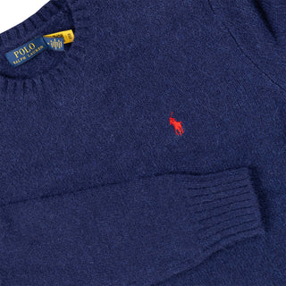 Polo Ralph Lauren Chunky Crew Knit Bright Navy - Parasol Store