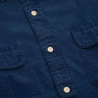 Polo Ralph Lauren Classic Fit Indigo Popover Workshirt Slub Indigo - Parasol Store