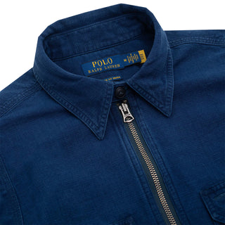 Polo Ralph Lauren Classic Fit Indigo Popover Workshirt Slub Indigo - Parasol Store