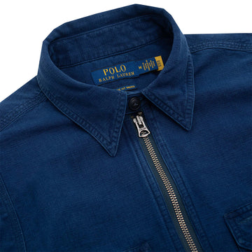 Polo Ralph Lauren Classic Fit Indigo Popover Workshirt Slub Indigo - Parasol Store