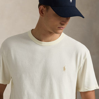 Polo Ralph Lauren Classic Fit Jersey Crewneck T-Shirt Clubhouse Cream - Parasol Store