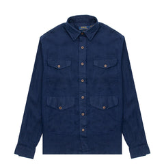 Polo Ralph Lauren Classic Fit Linen Shirt Newport Navy - Parasol Store