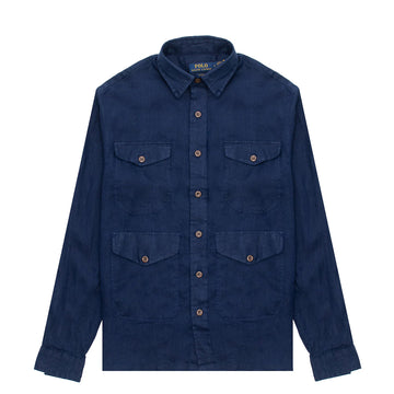 Polo Ralph Lauren Classic Fit Linen Shirt Newport Navy - Parasol Store