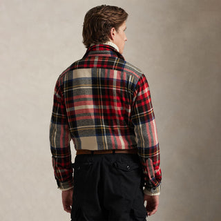 Polo Ralph Lauren Classic Fit Plaid Flannel Workshirt Cream / Red / Multi - Parasol Store