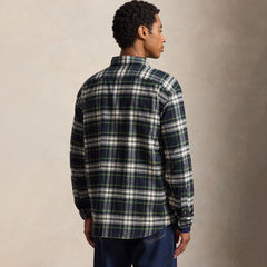 Polo Ralph Lauren Classic Fit Plaid Flannel Workshirt Navy Green Multi
