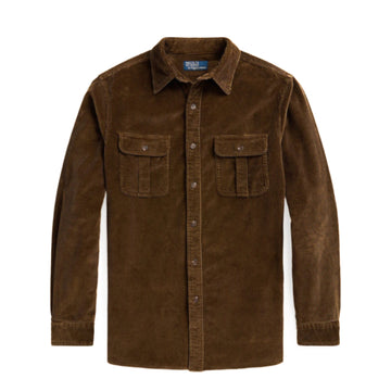 Polo Ralph Lauren Classic Fit Suede-Patch Corduroy Shirt York Brown