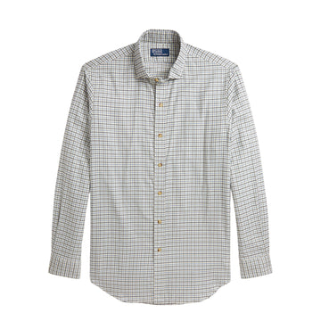 Polo Ralph Lauren Classic Fit Tattersall Twill Shirt Off White Blue Multi