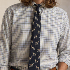 Polo Ralph Lauren Classic Fit Tattersall Twill Shirt Off White Blue Multi