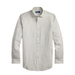 Polo Ralph Lauren Classic Fit Tattersall Twill Shirt Off White Green Multi
