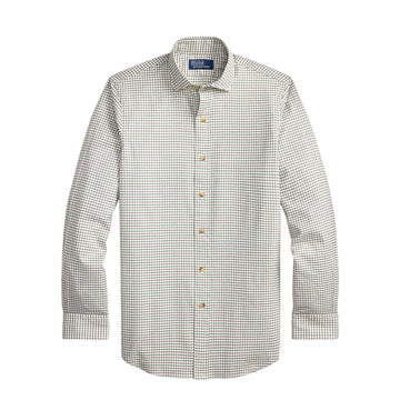 Polo Ralph Lauren Classic Fit Tattersall Twill Shirt Off White Green Multi
