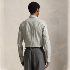 Polo Ralph Lauren Classic Fit Tattersall Twill Shirt Off White Green Multi