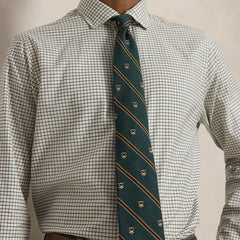 Polo Ralph Lauren Classic Fit Tattersall Twill Shirt Off White Green Multi
