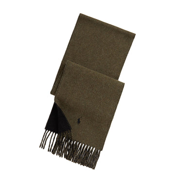 Polo Ralph Lauren Classic Reversible Wool Scarf Ranger Green / Polo Black