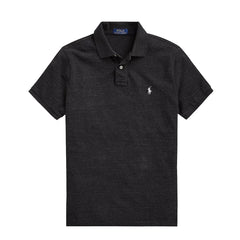 Polo Ralph Lauren The Iconic Mesh Polo Shirt Black Marl Heather - Parasol Store