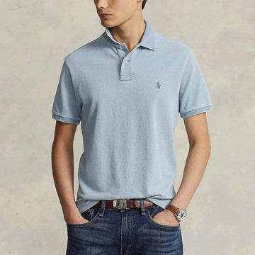 Polo Ralph Lauren The Iconic Mesh Polo Shirt Modern Blue Heather - Parasol Store
