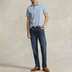 Polo Ralph Lauren The Iconic Mesh Polo Shirt Modern Blue Heather - Parasol Store