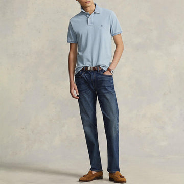 Polo Ralph Lauren The Iconic Mesh Polo Shirt Modern Blue Heather - Parasol Store