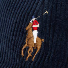 Polo Ralph Lauren Corduroy Ball Cap Aviator Navy - Parasol Store