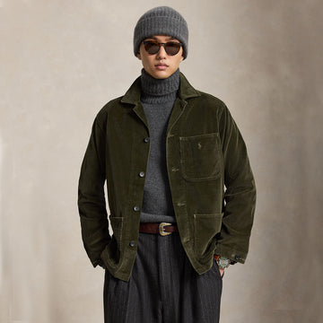 Polo Ralph Lauren Corduroy Utility Overshirt Company Olive