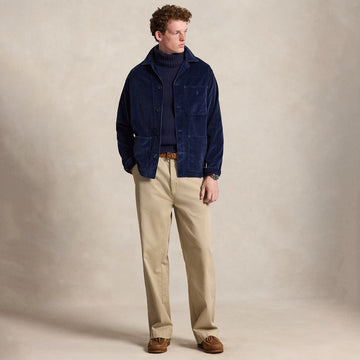 Polo Ralph Lauren Corduroy Utility Overshirt Newport Navy