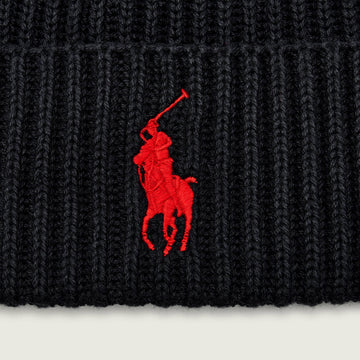 Polo Ralph Lauren Cotton CWE Beanie Black