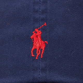 Polo Ralph Lauren Cotton Chino Baseball Cap Newport Navy/Red - Parasol Store
