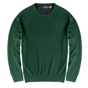 Polo Ralph Lauren Cotton Crewneck Jumper Moss Agate - Parasol Store